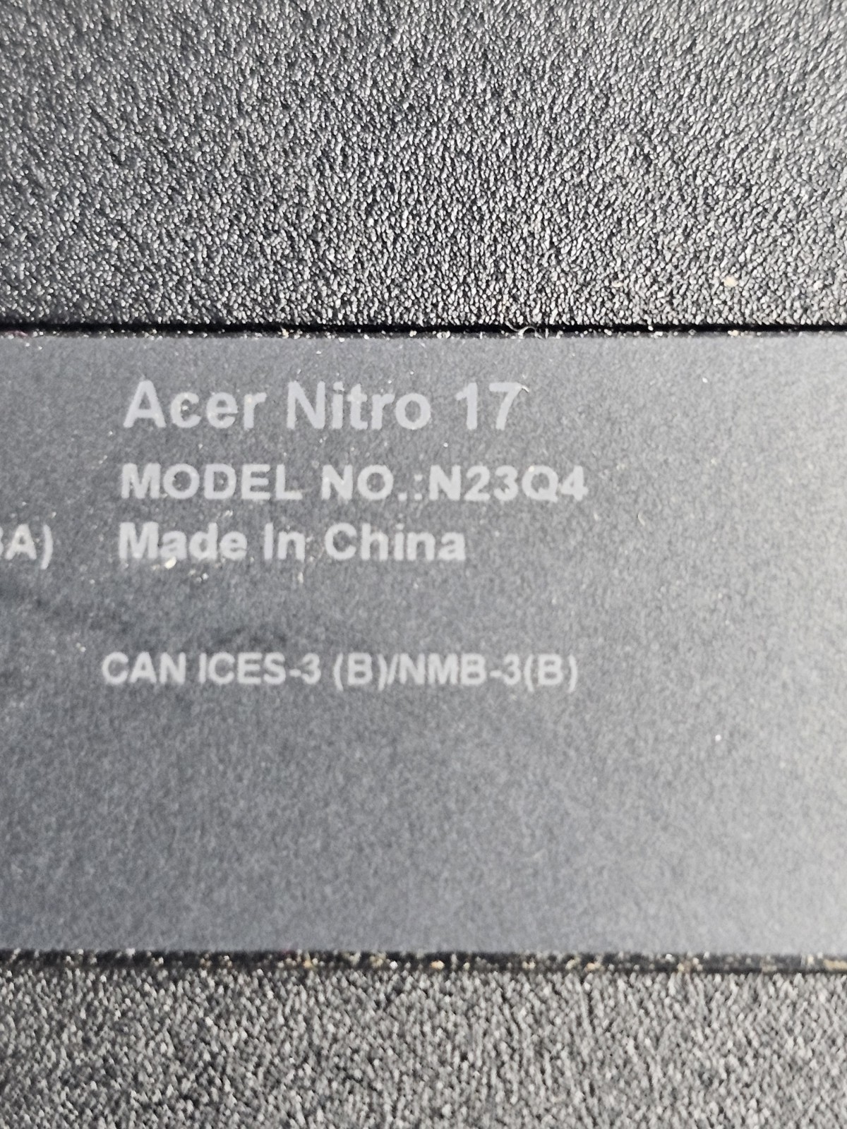 Acer Nitro 17 AN17-42 Ryzen 7 8000- 16GB – No Drives Parts Not Working