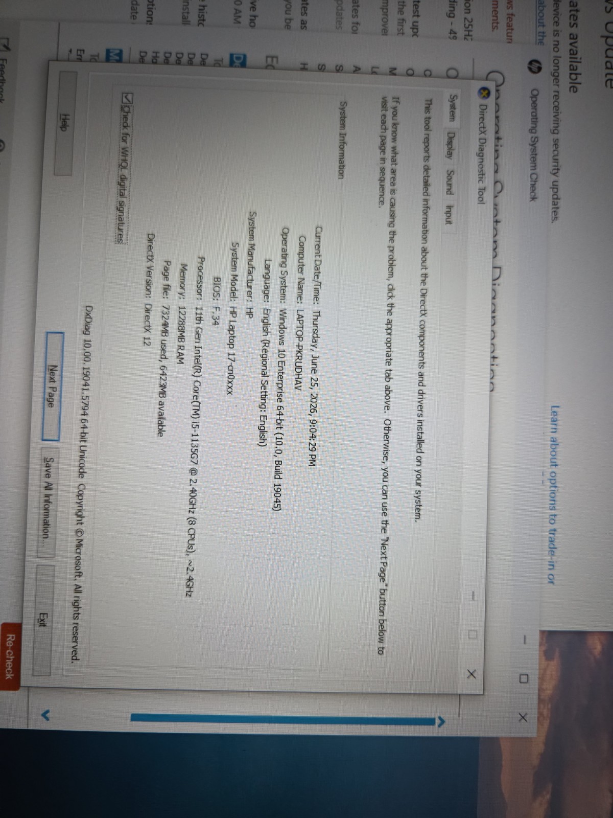 HP Laptop 17-cn0xxx, Intel Core i5-1135G7 @2.40Ghz, 12GB RAM, 930GB