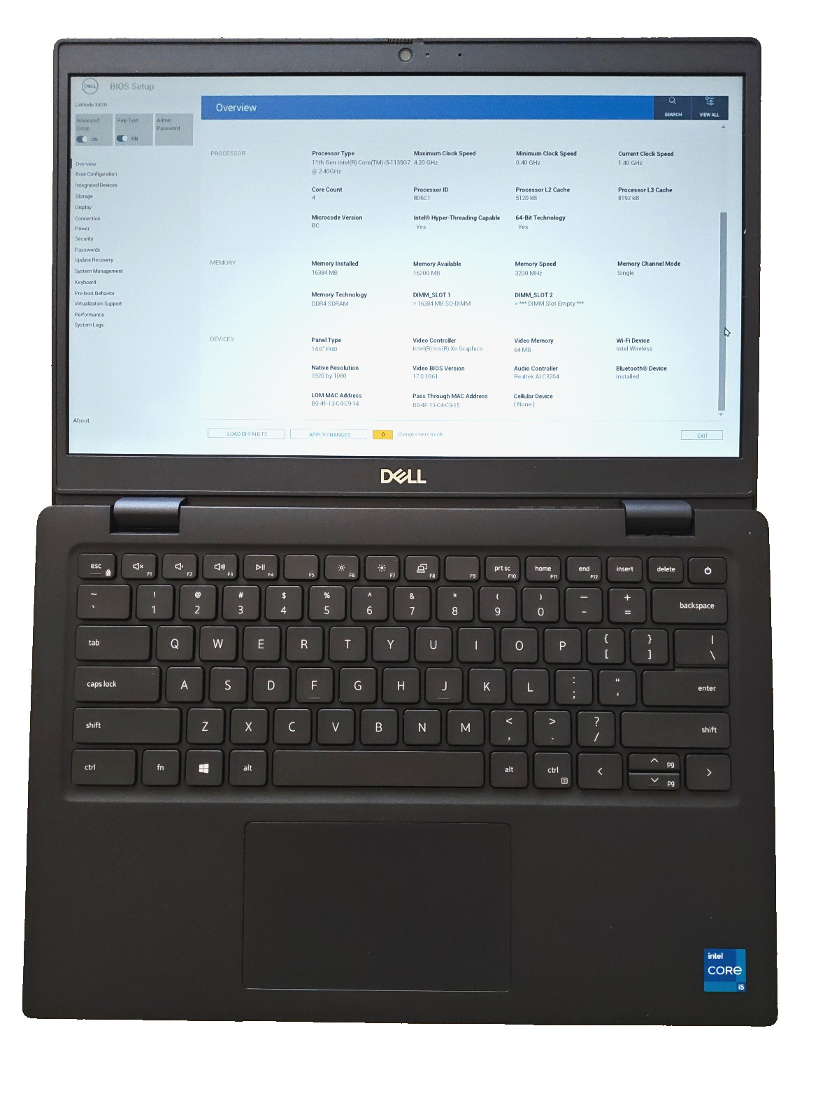 Dell Latitude 3420 i5-1135G7 16GB RAM 256GB NVME Win11 Pro includes Charger