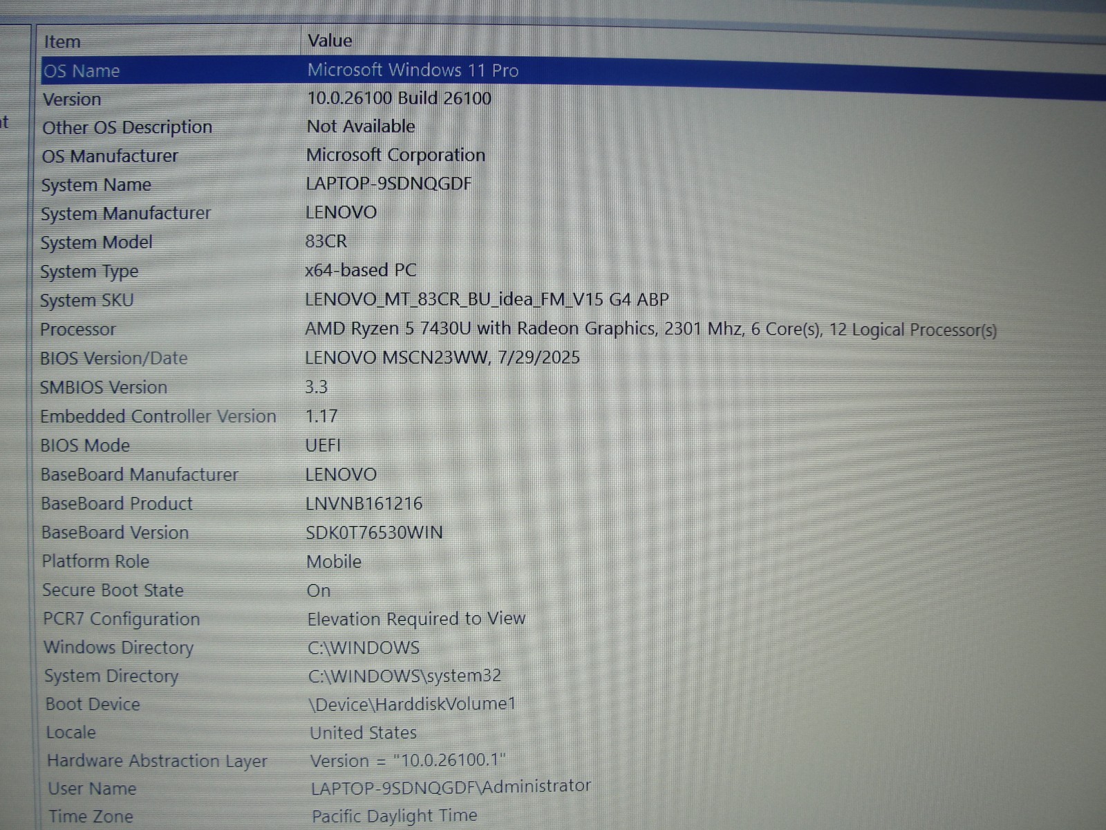 Lenovo V15 G4 ABP 15.6″FHD AMD Ryzen 5 7430U 2.3GHz 8GB RAM 256GB SSD + PA
