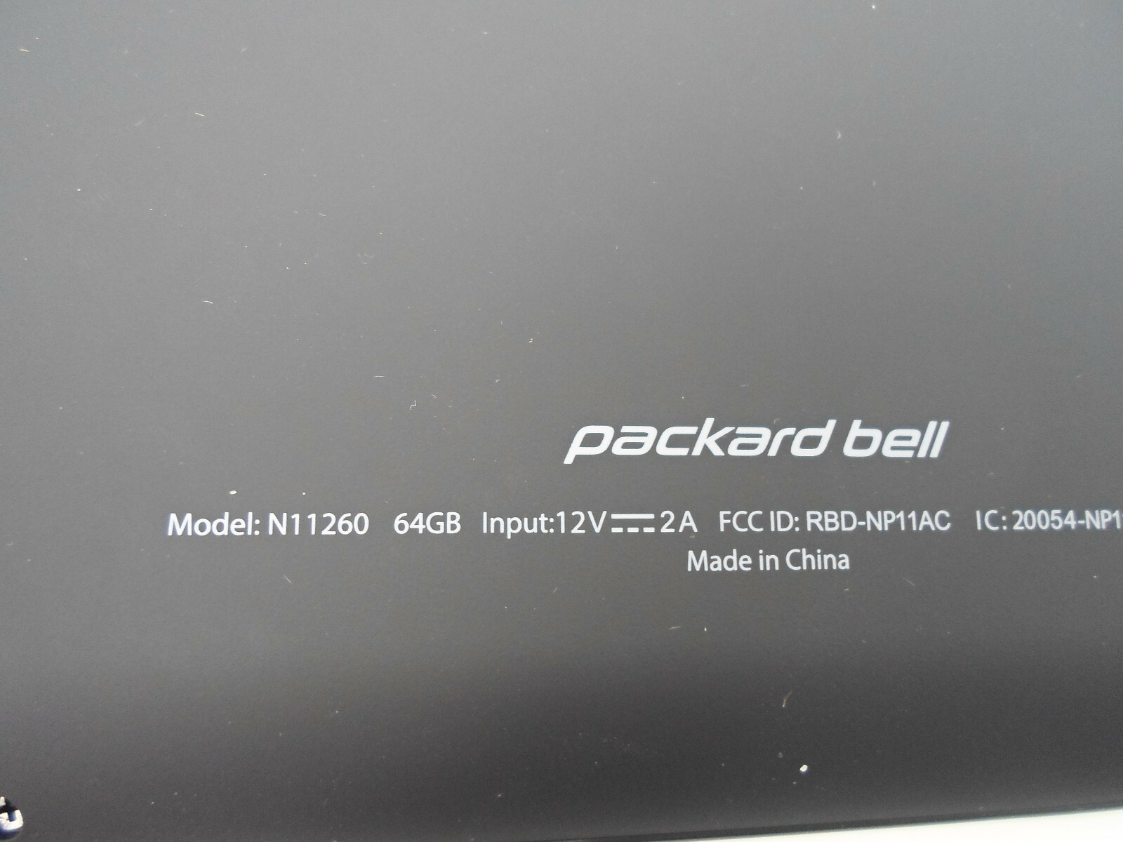 Packard Bell N11260 cloudBook Laptop 11.6″ 64GB 1.10GHz 4GB (O15907-1 IR) S2