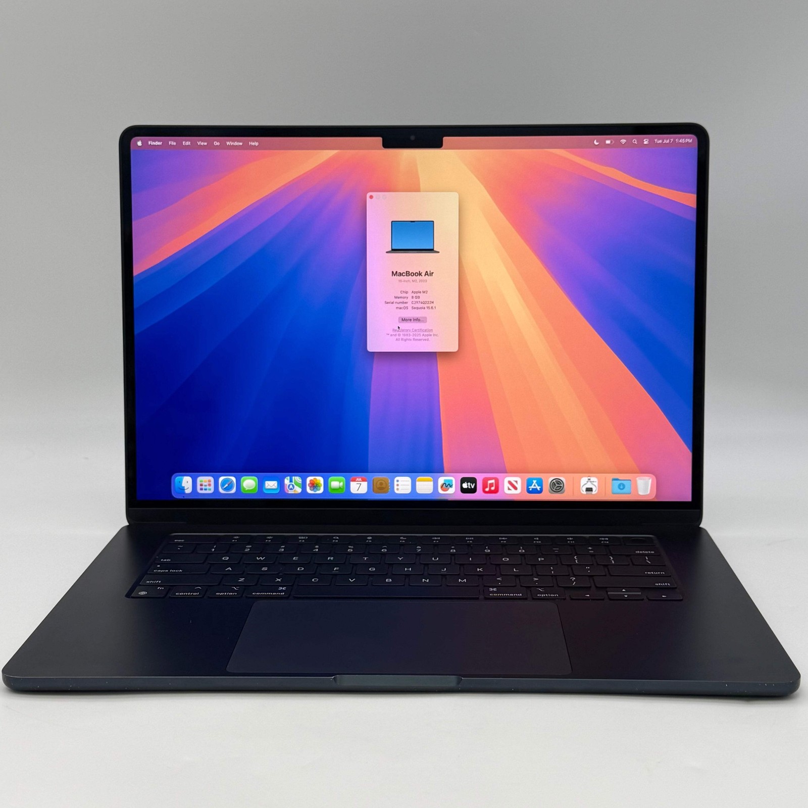 Apple MacBook Air 15″ M2 10C GPU 3.5GHz 8GB RAM 256GB SSD A2941