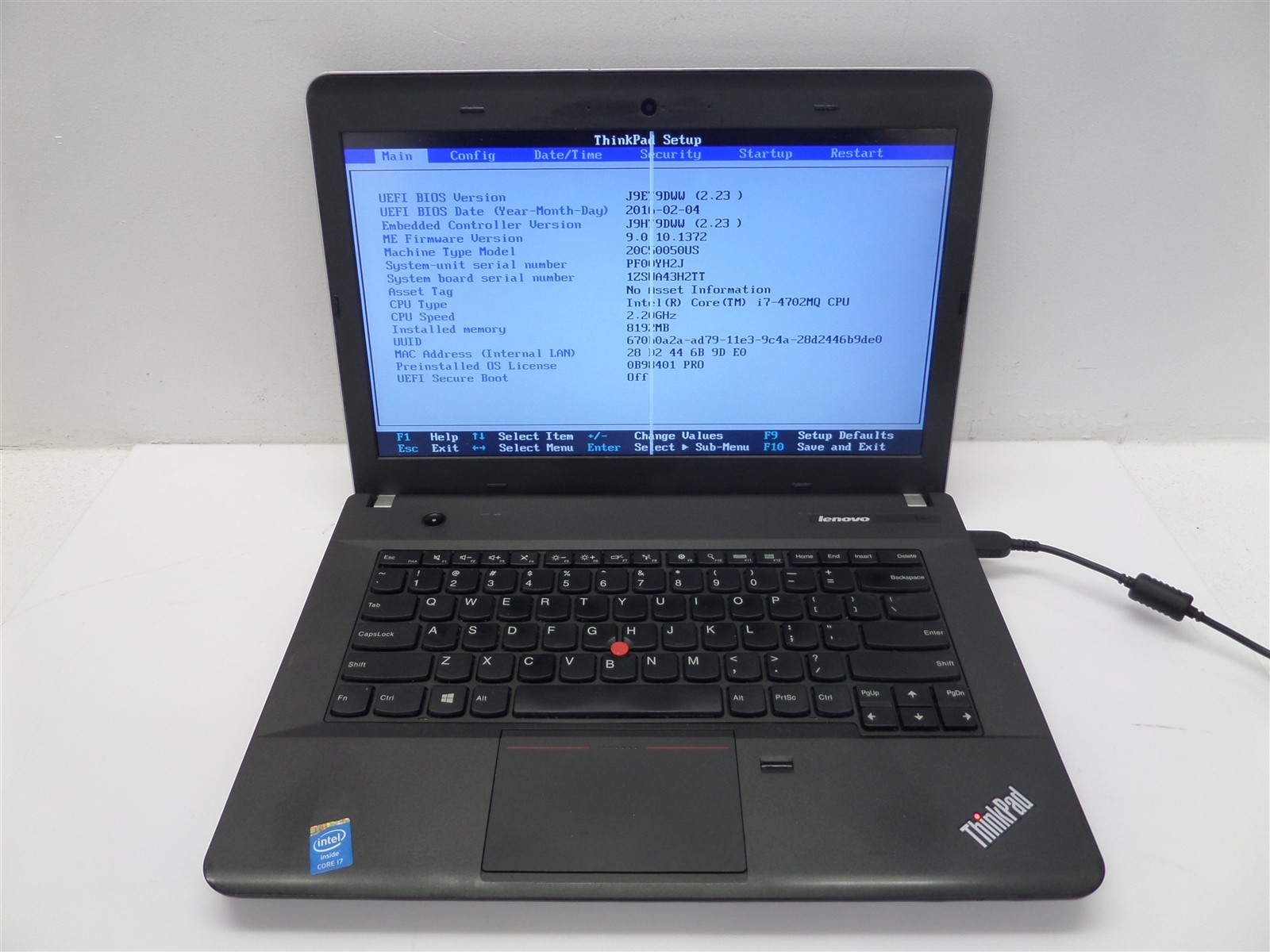 Lenovo ThinkPad E440 14″ Laptop w/ i7-4702MQ 2.2GHz CPU 8GB RAM – Line In Screen