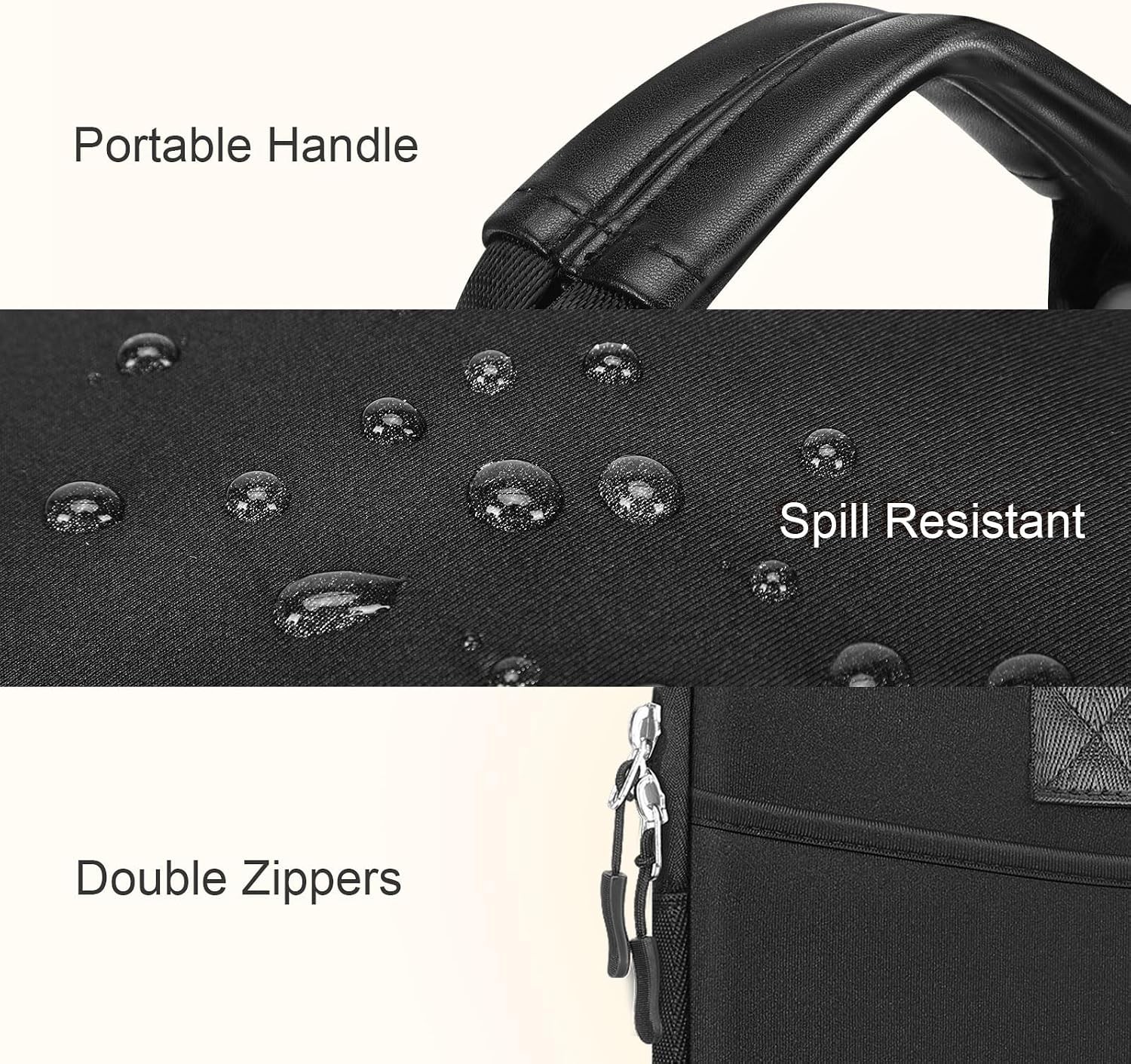 Black 13.3 Inch Laptop Sleeve Case for MacBook Neo 13/Air 13 13.6/Pro 13/Pro 14