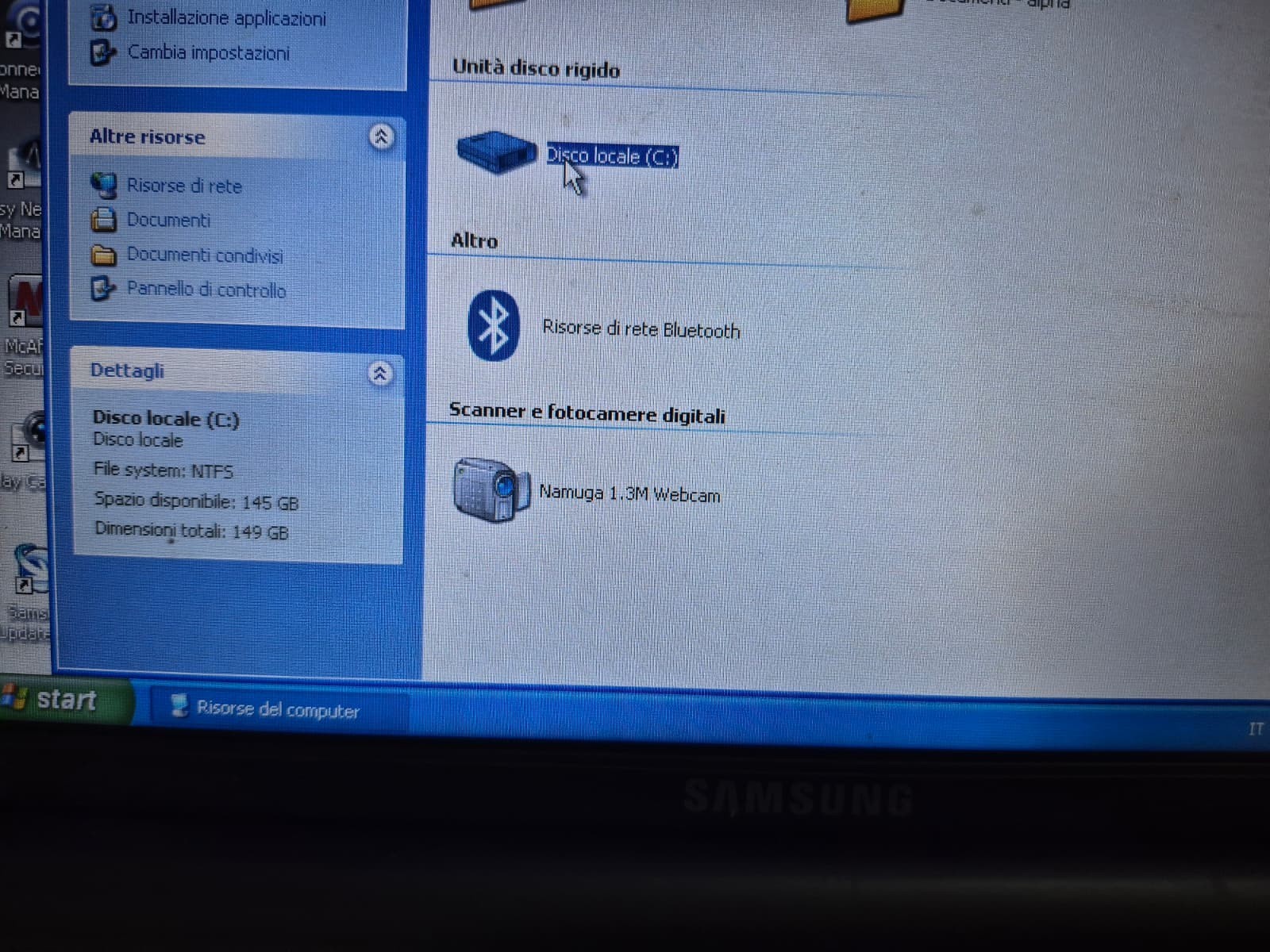 Samsung NC10 Netbook Black Defective Keyboard No Charger XP