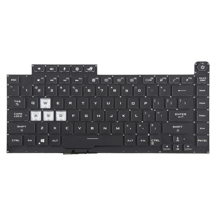 US Version Colorful 16 Pin Backlit Laptop Keyboard for Asus ROG Strix Scar G512