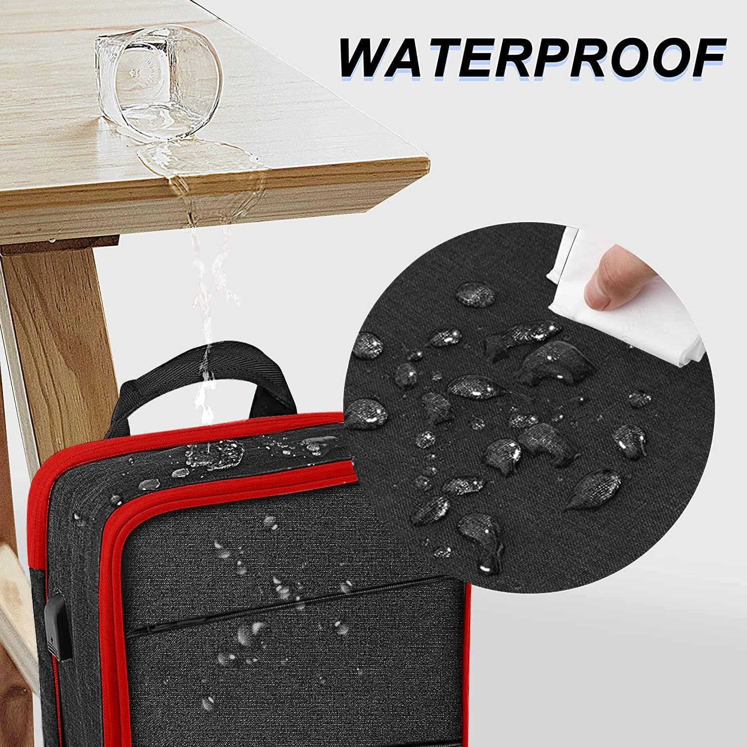 Slim & Expandable Laptop Backpack 15 15.6 16 Inch Case, Water Resistant Travel B
