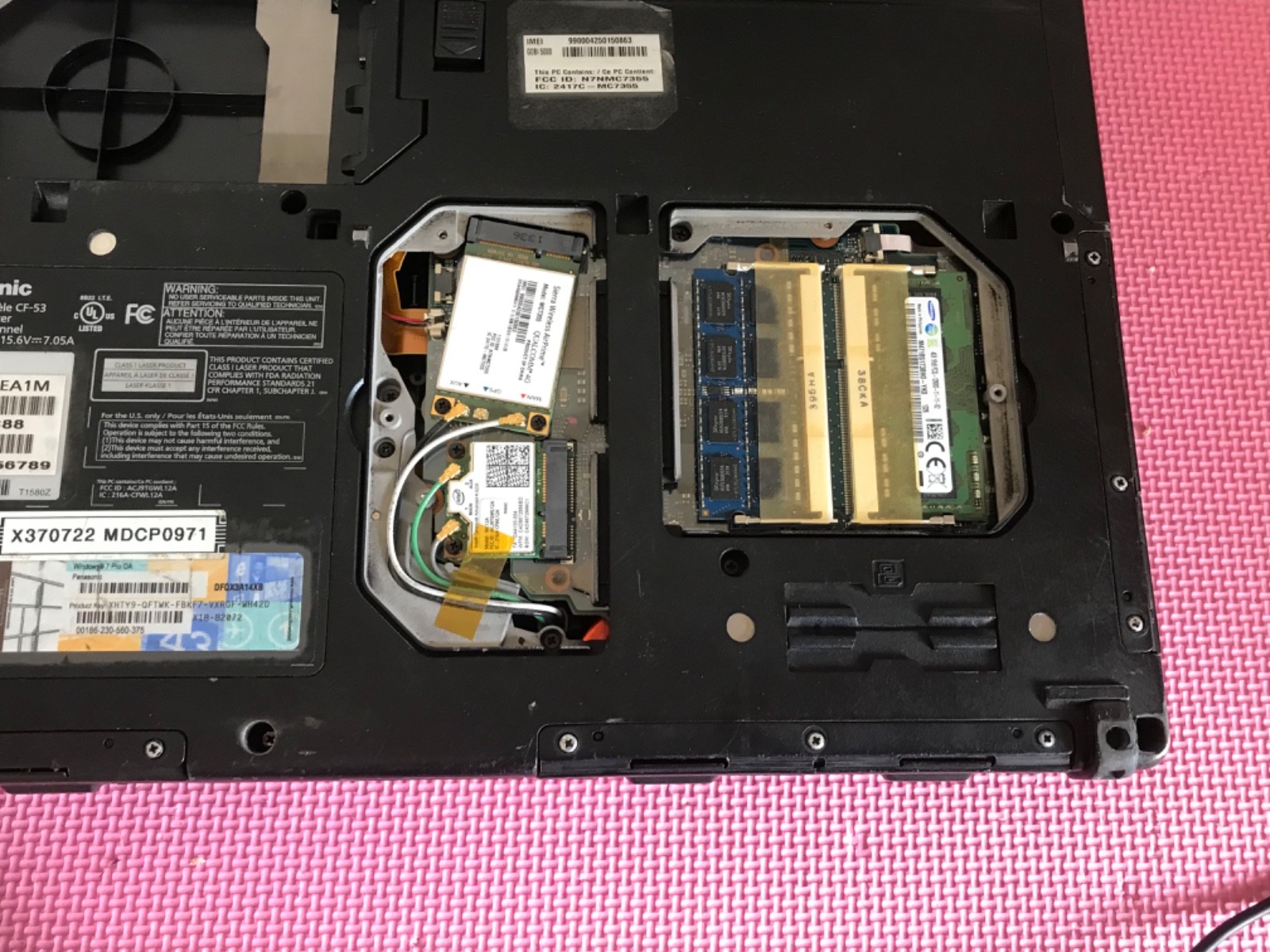4 Panasonic Toughbook CF-53 i5-3340M 2.7GHz 8Gb NO HD/ Caddy MK3 53SUREA1M #34