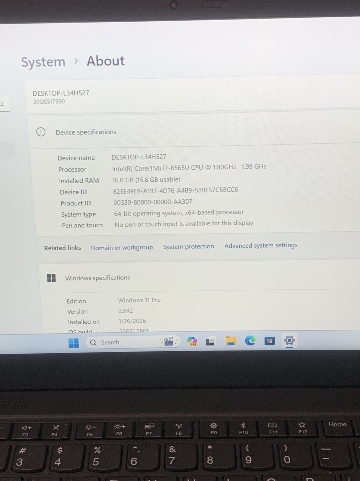 🌟Lenovo Thinkpad X1 Carbon Gen 7th i7-8565U 1.8GHz, 16GB-256GB Win 11🌟
