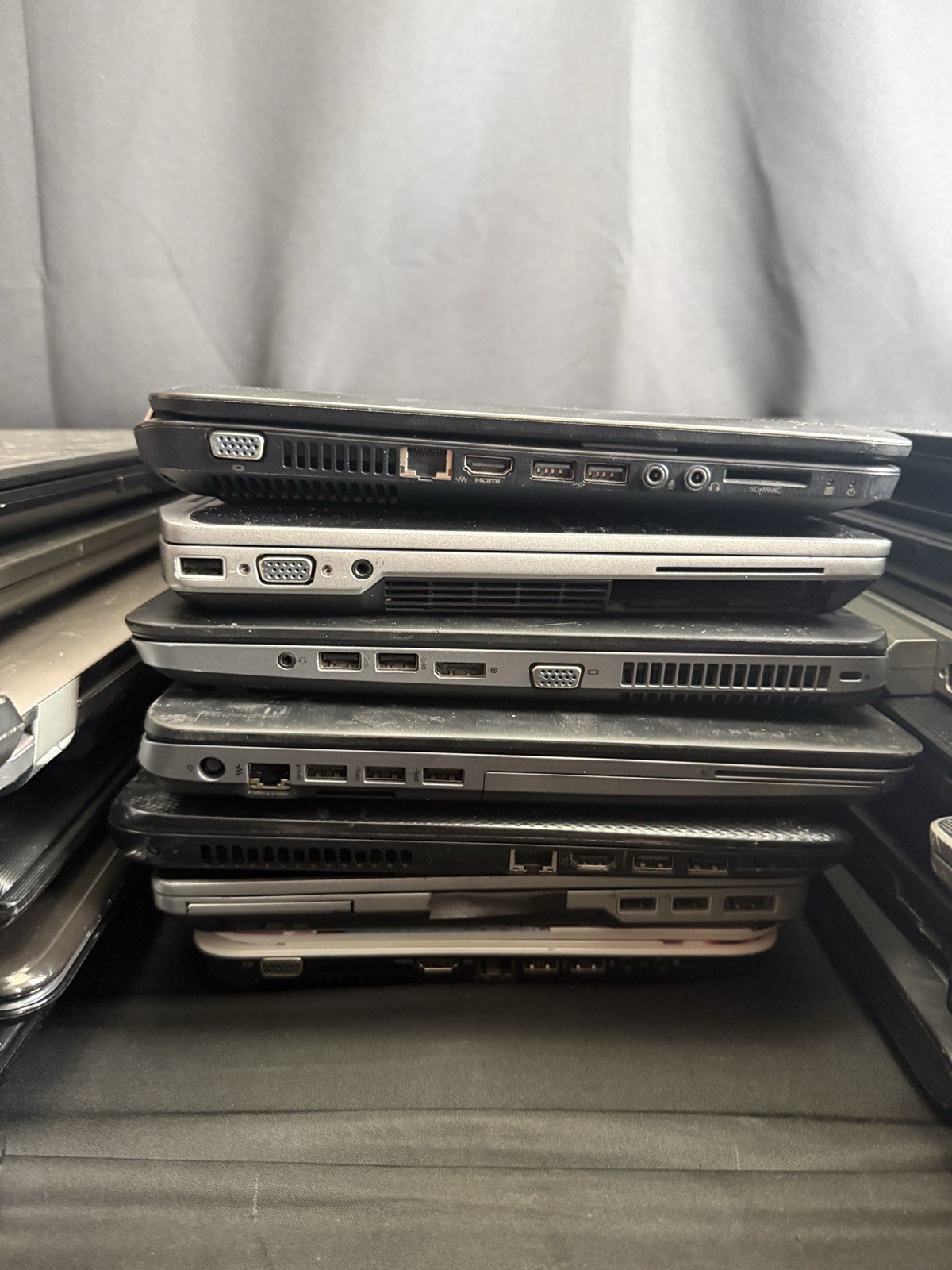 Lot of 48 Laptops Dell HP Lenovo ASUS i3 i5 i7 Tested to BIOS Parts/Repair