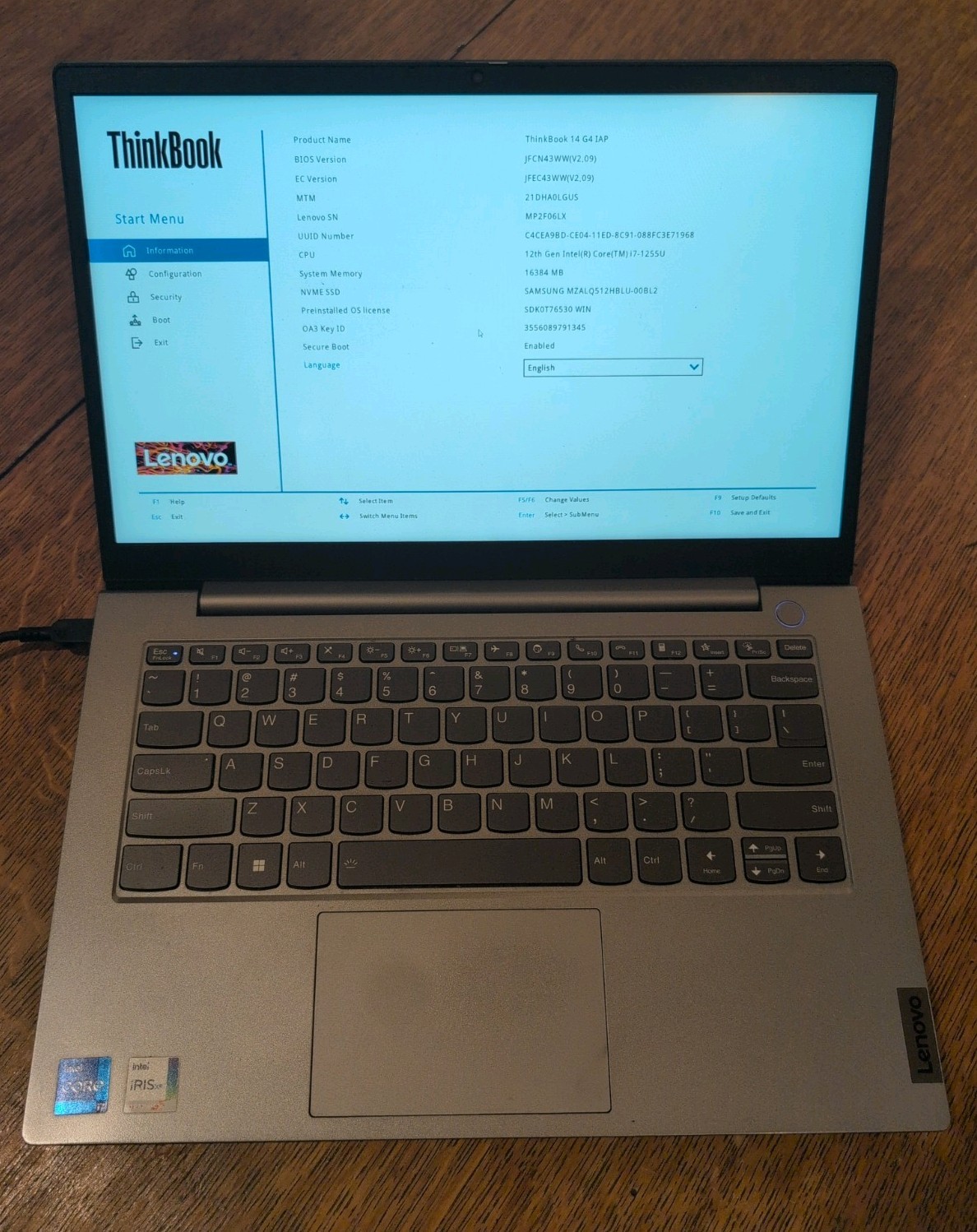 Thinkbook 14 G4 IAP W/ 12th Gen I7 + 16GB RAM Includes OEM Charger