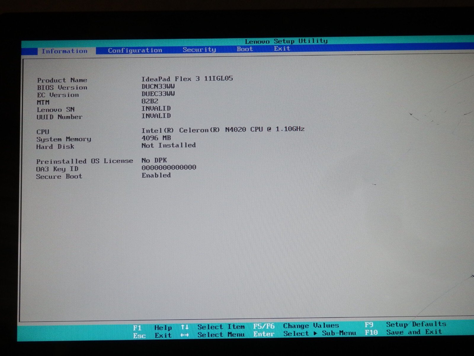 Lenovo IP Flex 3 11IGL05, Intel Celeron N4020, 4GB Ram, ohne SSD, 11,6″ Zoll HD