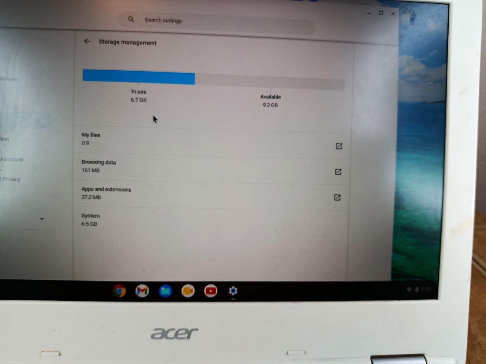 ACER Chromebook CB3-131 N15Q10 w/ Power Adapter Charger White