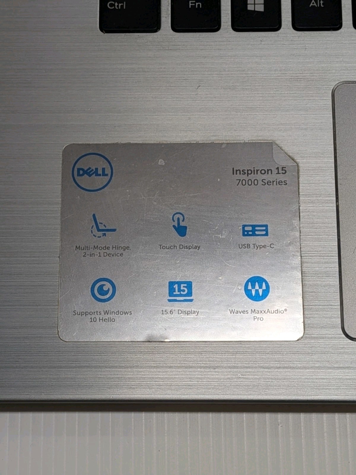 Dell Inspiron 15 7579 2-in-1 Touch Laptop – Keyboard Not Working, No SSD