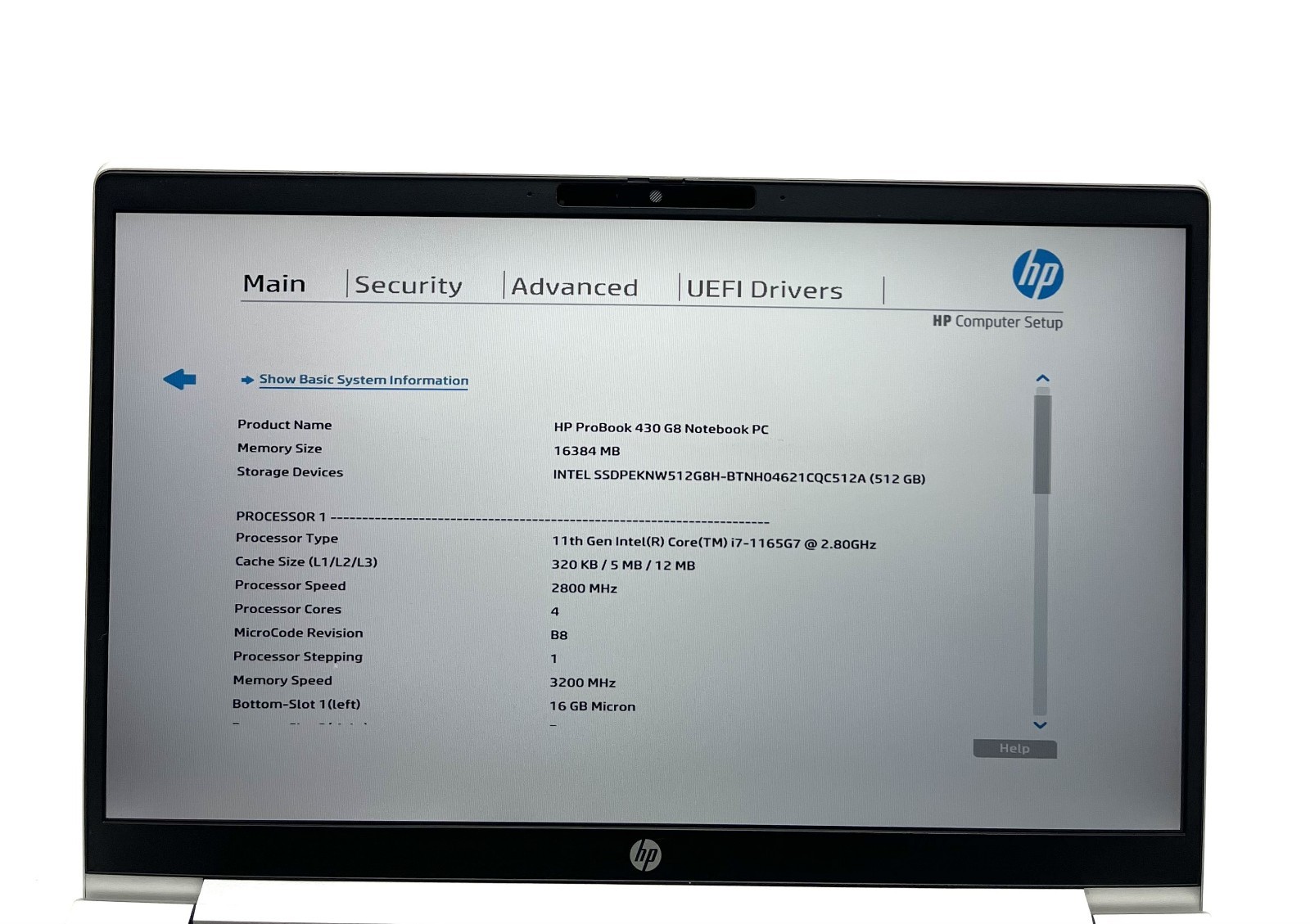 HP ProBook 430 G8 13.3″ i7-1165G7 16GB RAM 512GB SSD Business Laptop