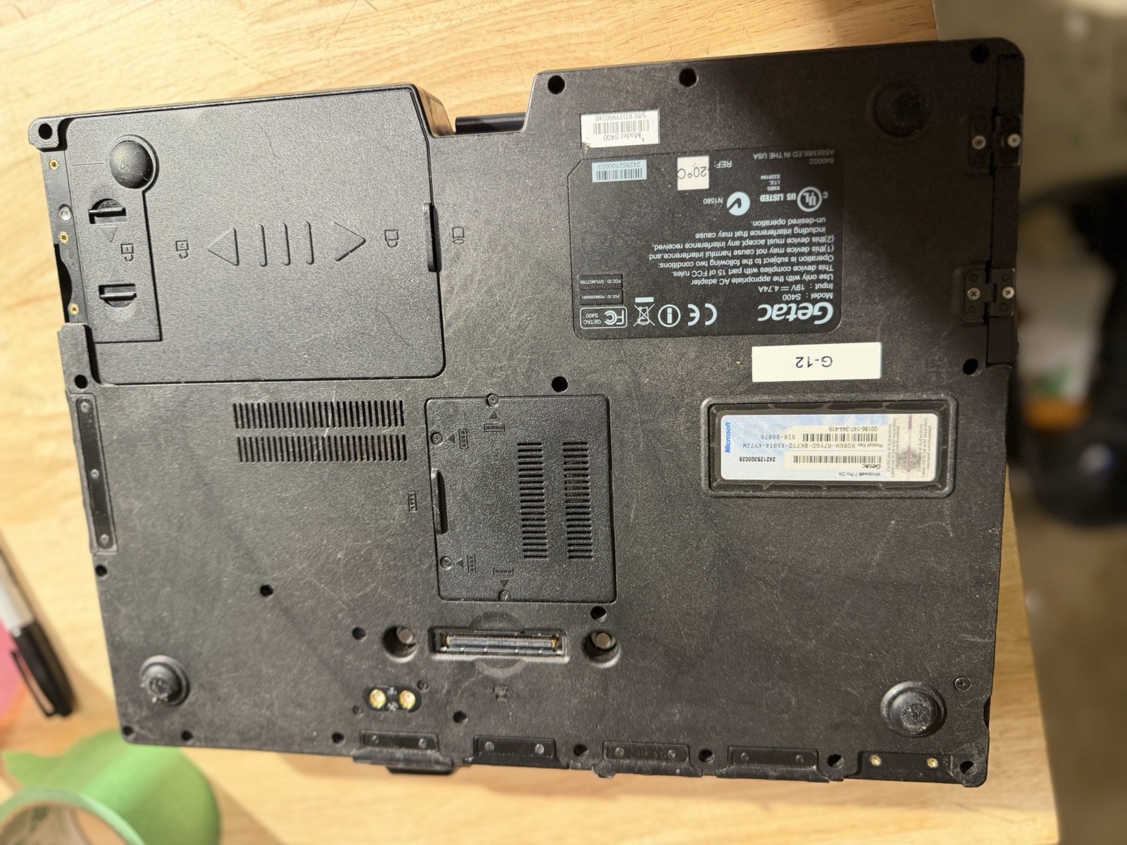 Getac S400 G2 CD/DVD Drive Intel Core i5-3320M No HDD/ Caddy boot To Bios