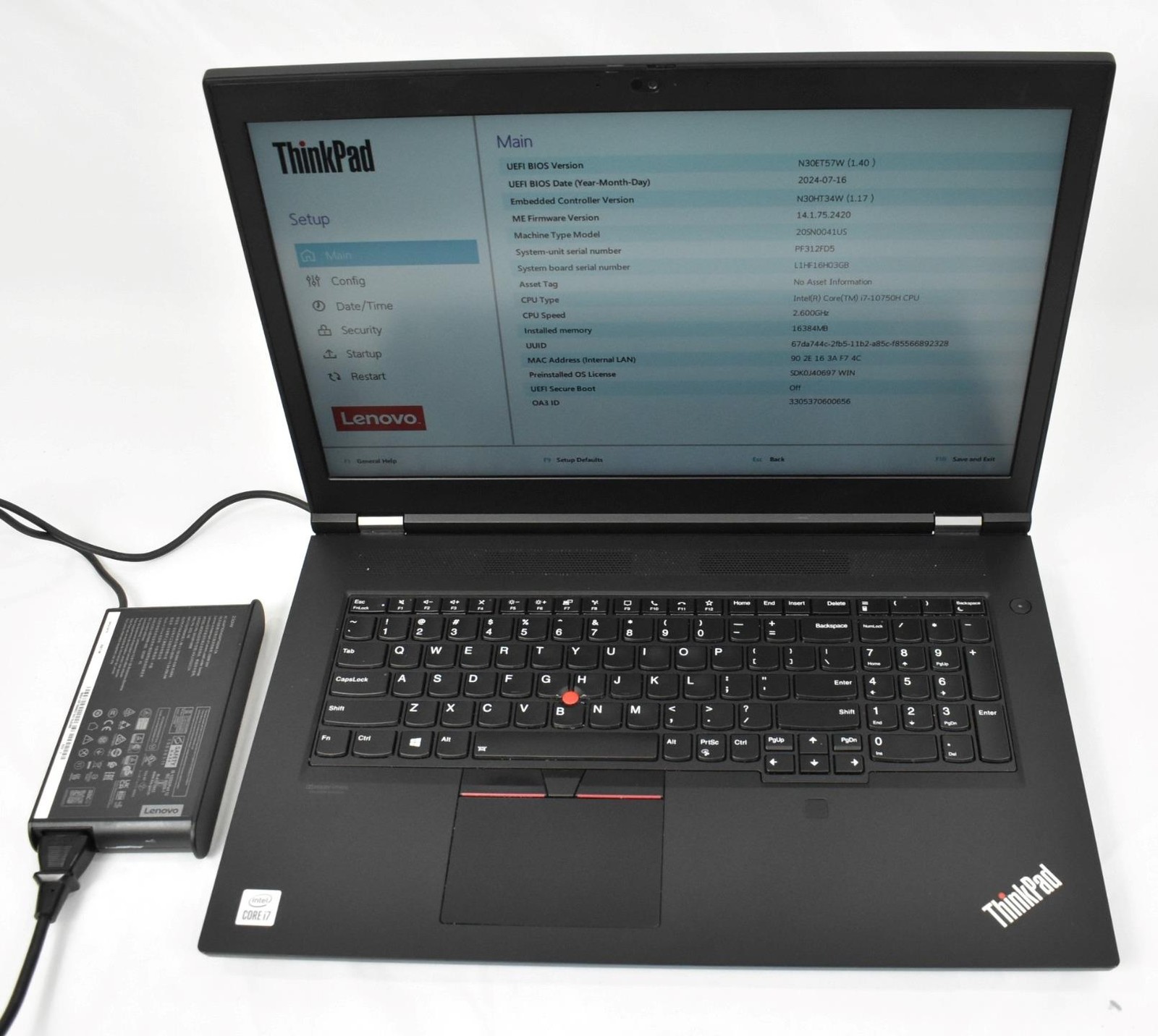 Lenovo ThinkPad P17 Gen 1 Laptop i7-10750H 2.6GHz 16GB 512GB SSD 17″ No OS T2000
