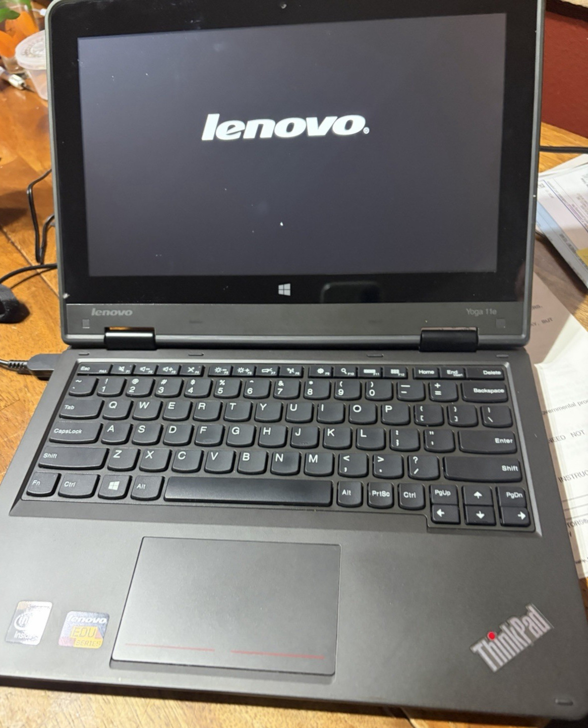 Lenovo Working Thinkpad Yoga 11e W/AC Adapter & Case Logic Black Travel Bag