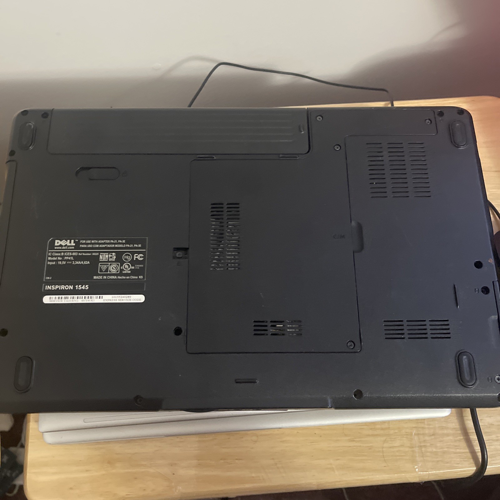 Dell Inspiron 1545 Intel Pentium Dual-Core T4200 2GHz 4GB Ram 300GB HD W10 Parts