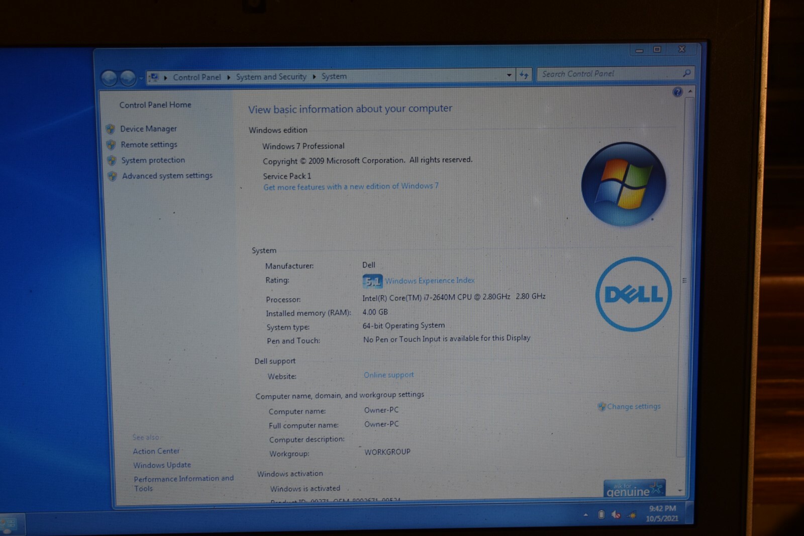 Dell Latitude E6420 Core i7-2640M 4GB RAM 128GB SSD Windows 7 Webcam NVidia GFX