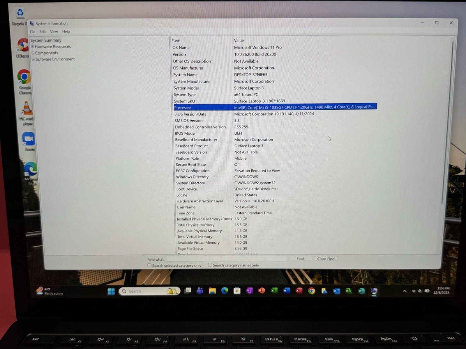 Microsoft Surface Book 3 1867-1868 13.5” 10th i5 1035G7 1.2GHz 16GB RAM 256GB