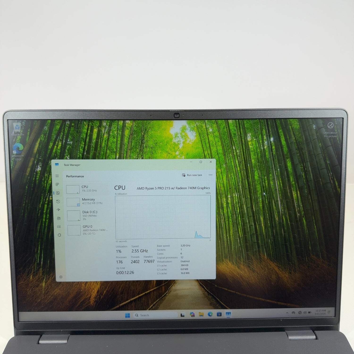Dell Pro 16 PC16255 15.6″ Ryzen 5 Pro 215 3.2GHz 16GB RAM 256GB SSD