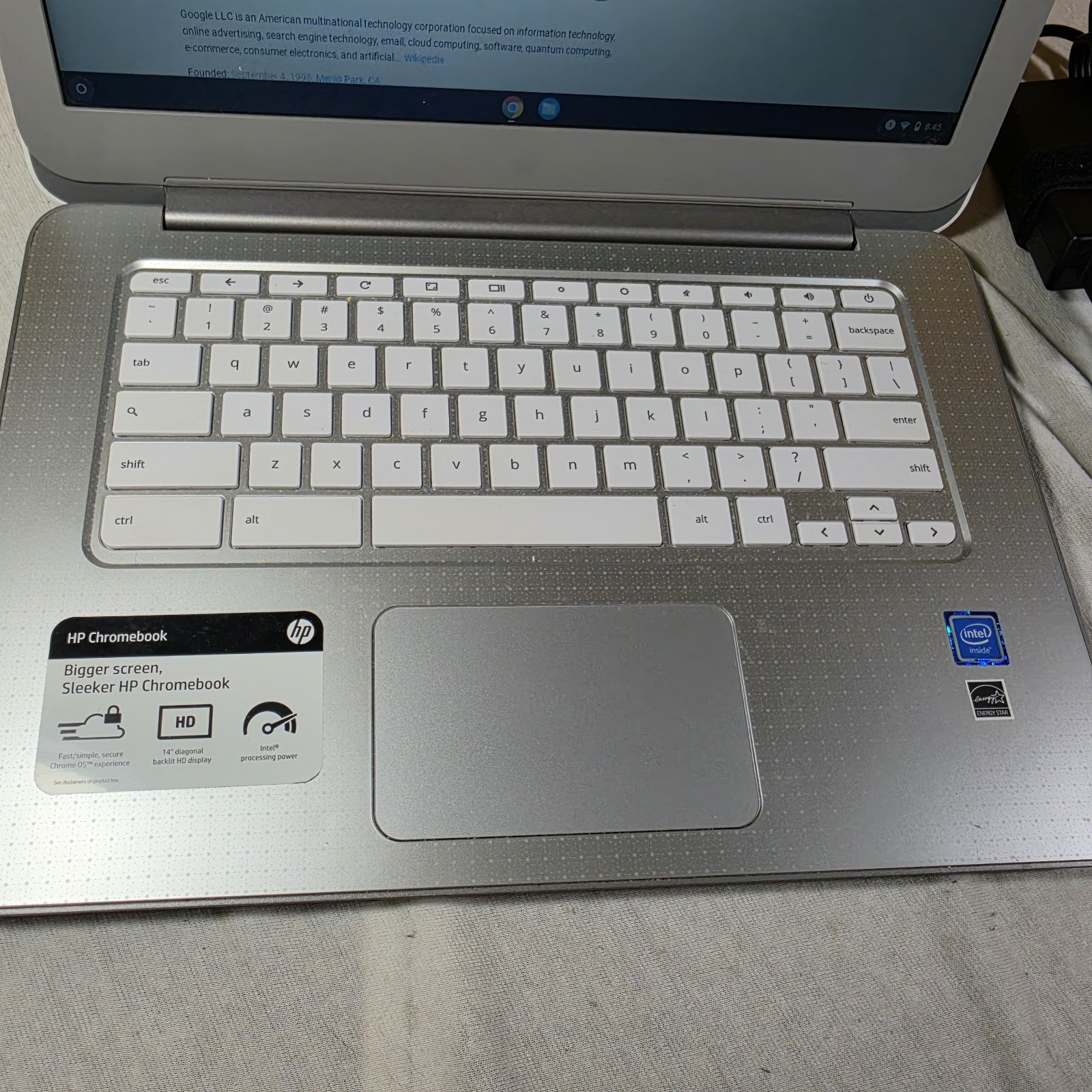 HP Chromebook TPN-Q167 – 14″ Used -tested & Works Great! IS 13252 Power Supply