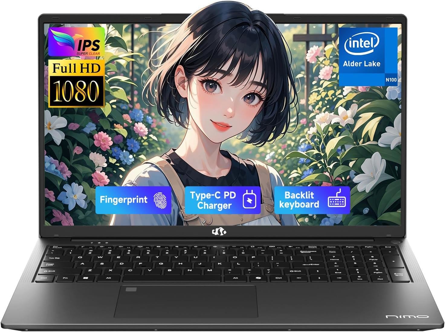 NIMO 17.3″ FHD IPS Student Laptop 4GB RAM 128GB SSD, Pentium 4 Cores N100