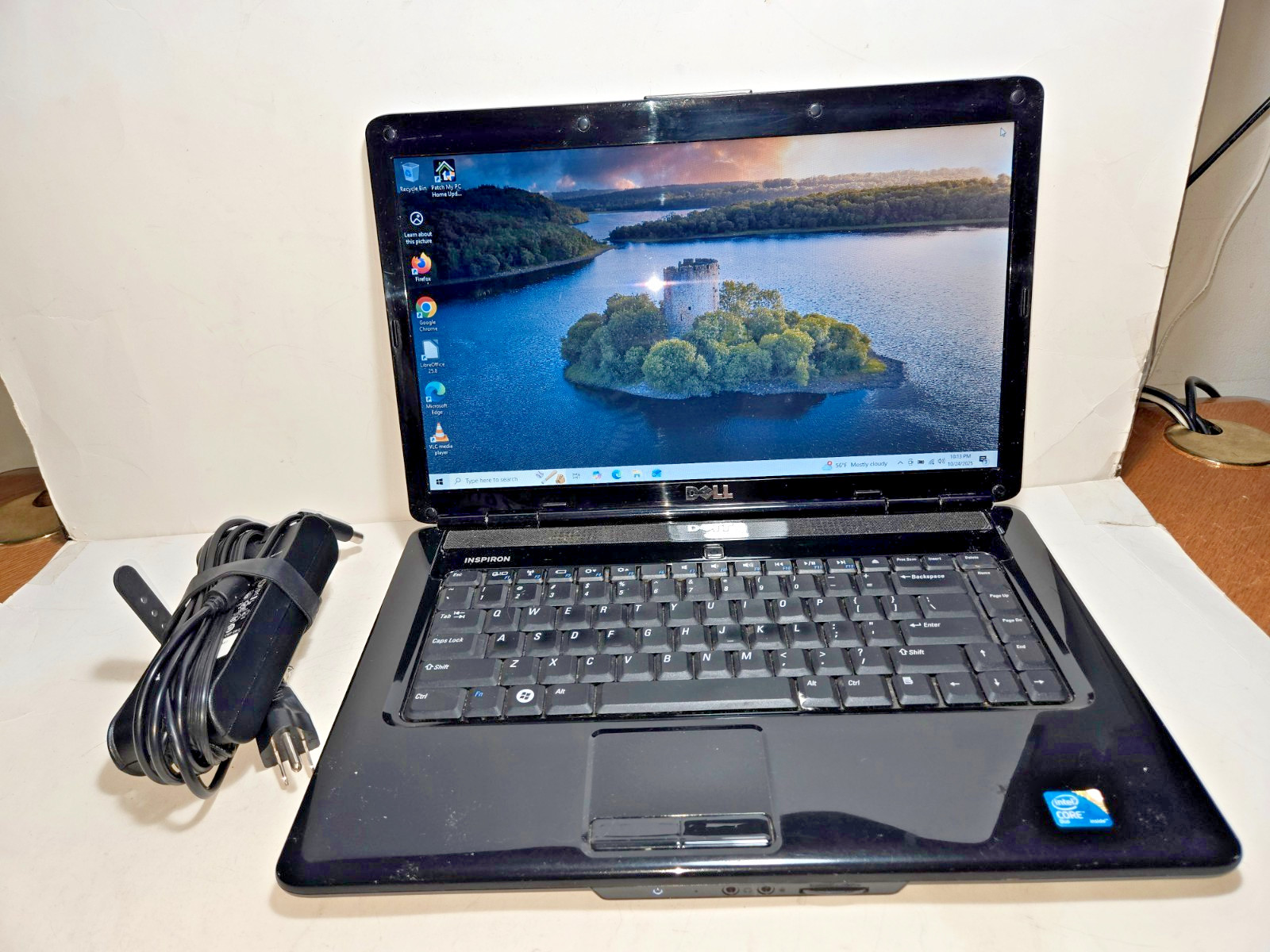 💙 Dell Inspiron 1545 Blue Core2Duo 4GB 160GB Win10 OEM Charger Free Ship NICE!