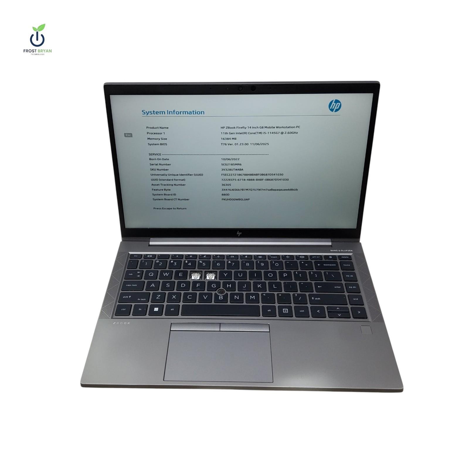 HP ZBOOK FIREFLY 14 G8 Laptop i5-1145G7 8GB No SSD/OS Grade D [DEFECTIVE]