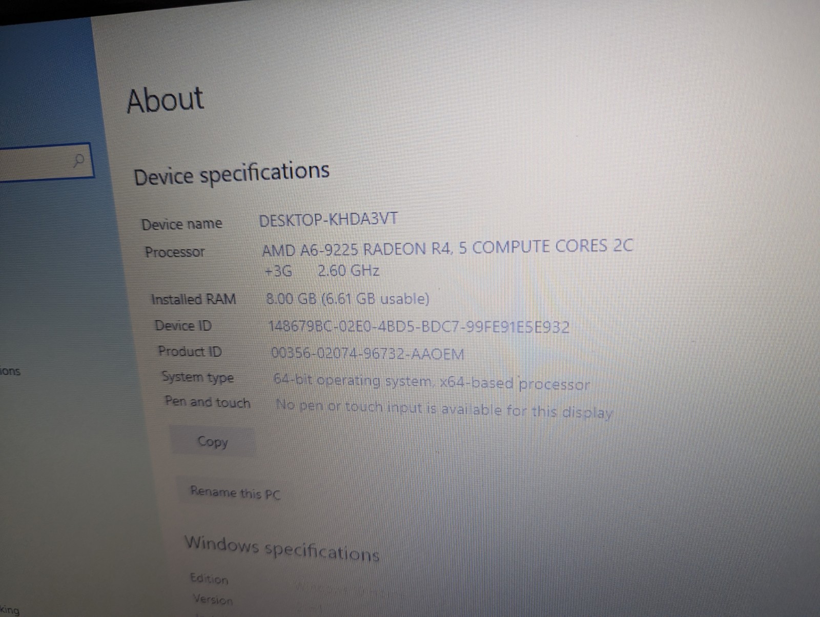 Lenovo IdeaPad 130-15AST Laptop AMD A6-9225 8GB 256GB SSD Win 10