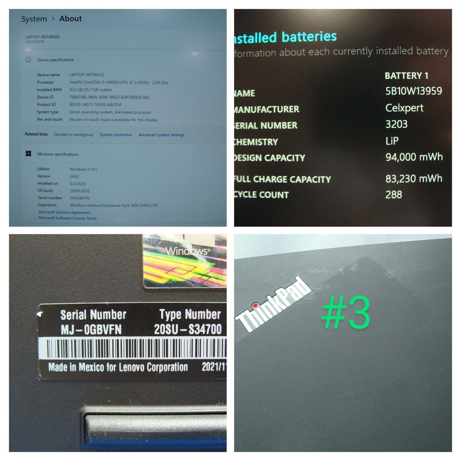 Lenovo ThinkPad P15 Gen 1 15.6″FHD i5-10400H 2.6GHz 16GB 512GB T1000 Win 11 Pro