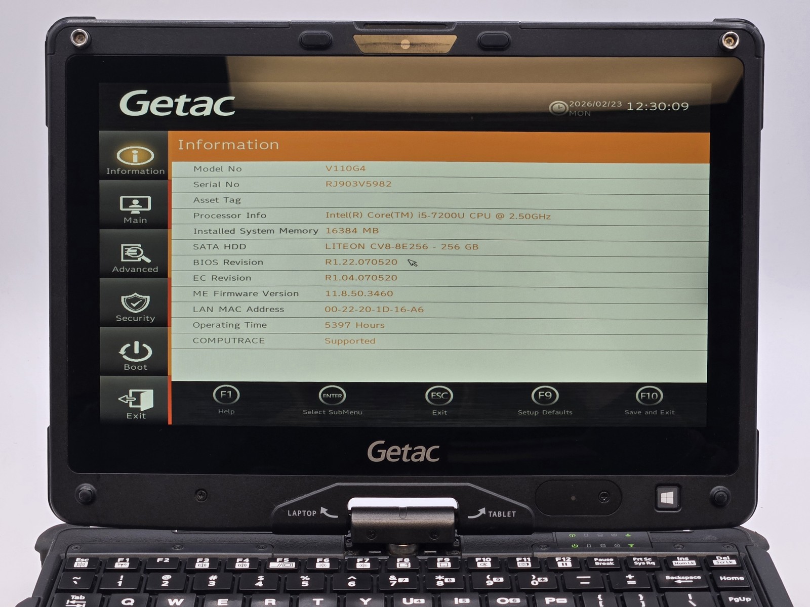 Getac V110G4 2-in-1 11″ HD Touch I5-7200U 256GB SSD 16GB W10P *READ*