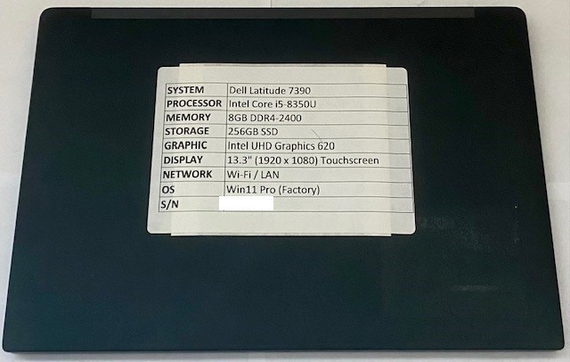Dell Latitude 7390 13.3 in FHD i5-8350U 8GB RAM 256GB SSD Intel UHD Graphics 620