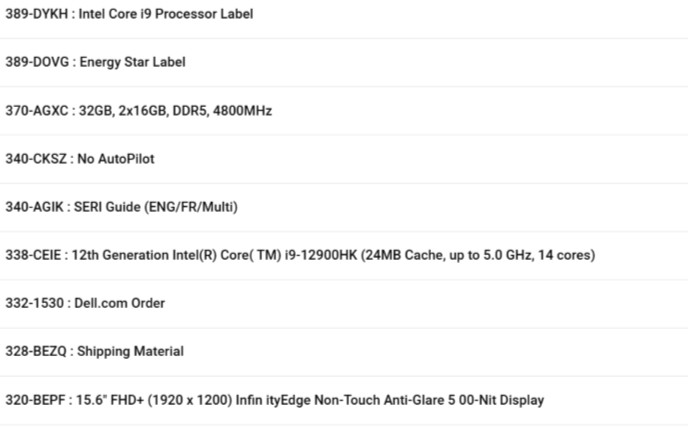 Dell XPS 15 9520 15.6in FHD+ i9-12900HK – 32GB RAM 51GB SSD Nvidia RTX 3050 Ti