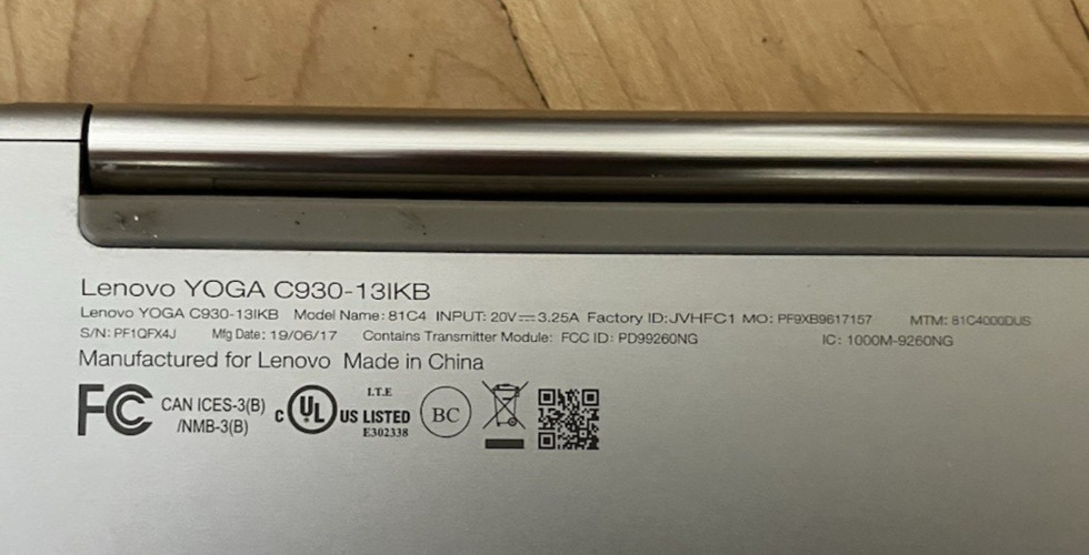 Lenovo Yoga C930-13IKB 13.9” (1TB SSD, Intel Core i7-8550U, 1.8GHz, 16GB…