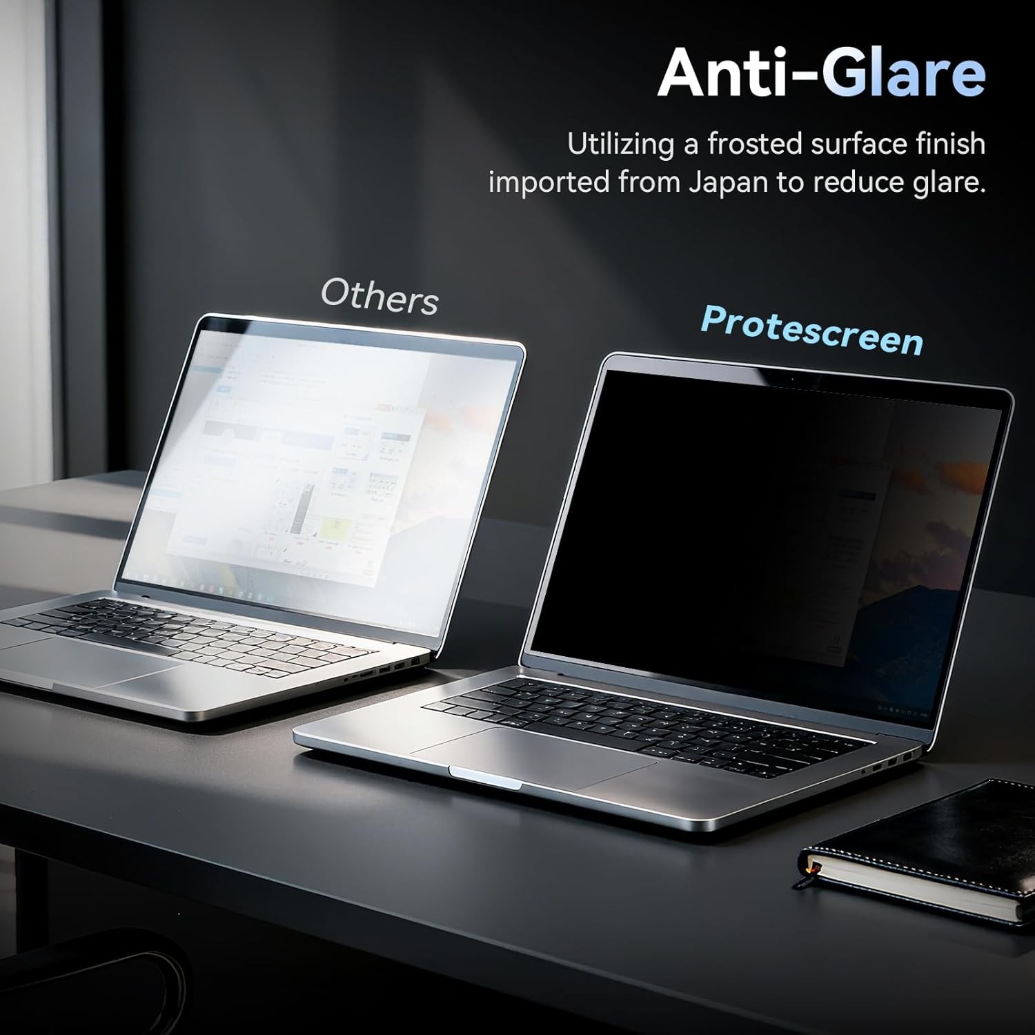 360° Laptop Privacy Screen 16 Inch for 16:10 Computer, 16″ Monitor Anti Glare Fi