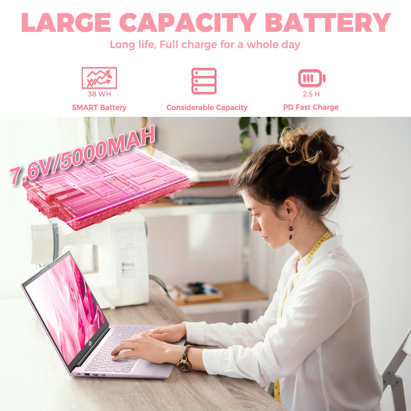 NIMO 15.6” FHD Laptop 8GB RAM 256GB SSD Intel Quad-Core N100 Backlit Keyboard