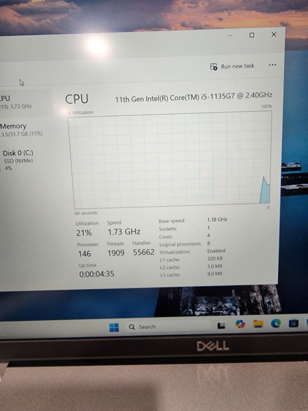 Dell Latitude 5520 GRADE B i5-1135G7 – 32GB Ram – 256GB SSD – NO AC