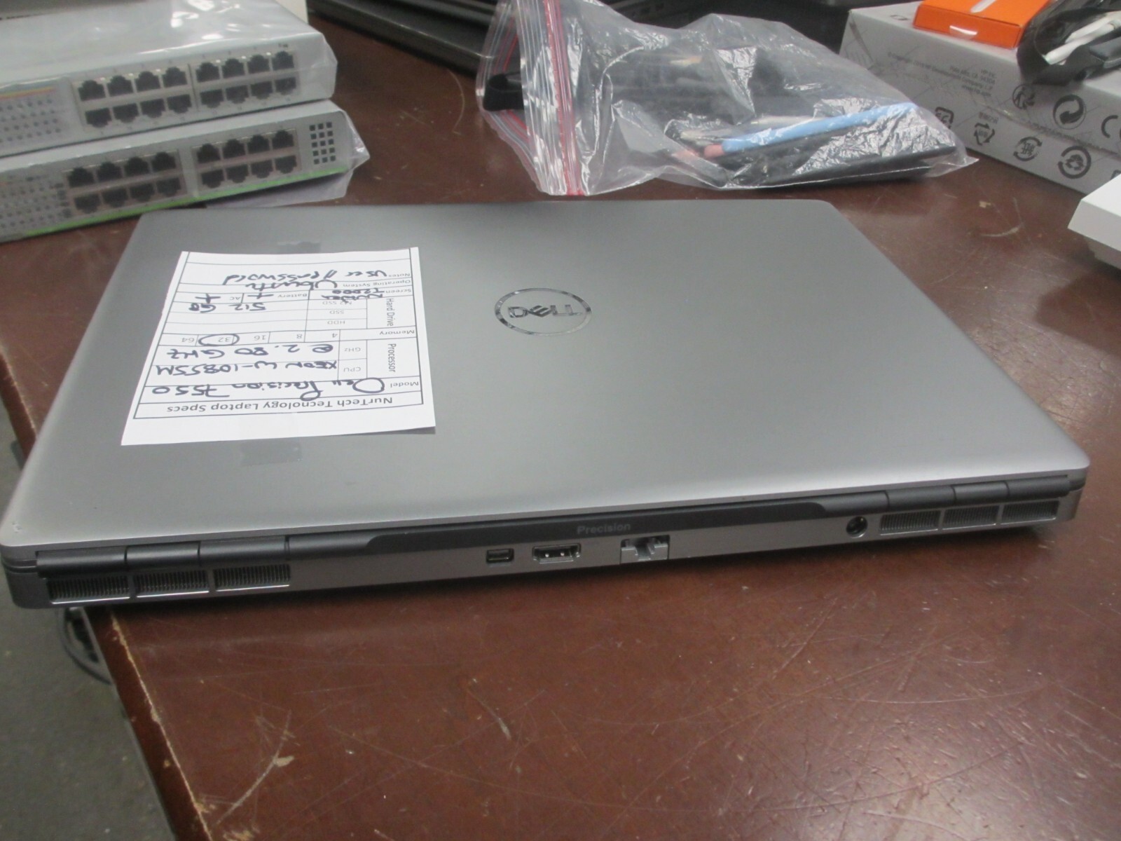 Dell Precision 7550 Xeon W-10855M 2.80GHz 32GB 512GB SSD Ubuntu T2000 Laptop +AC