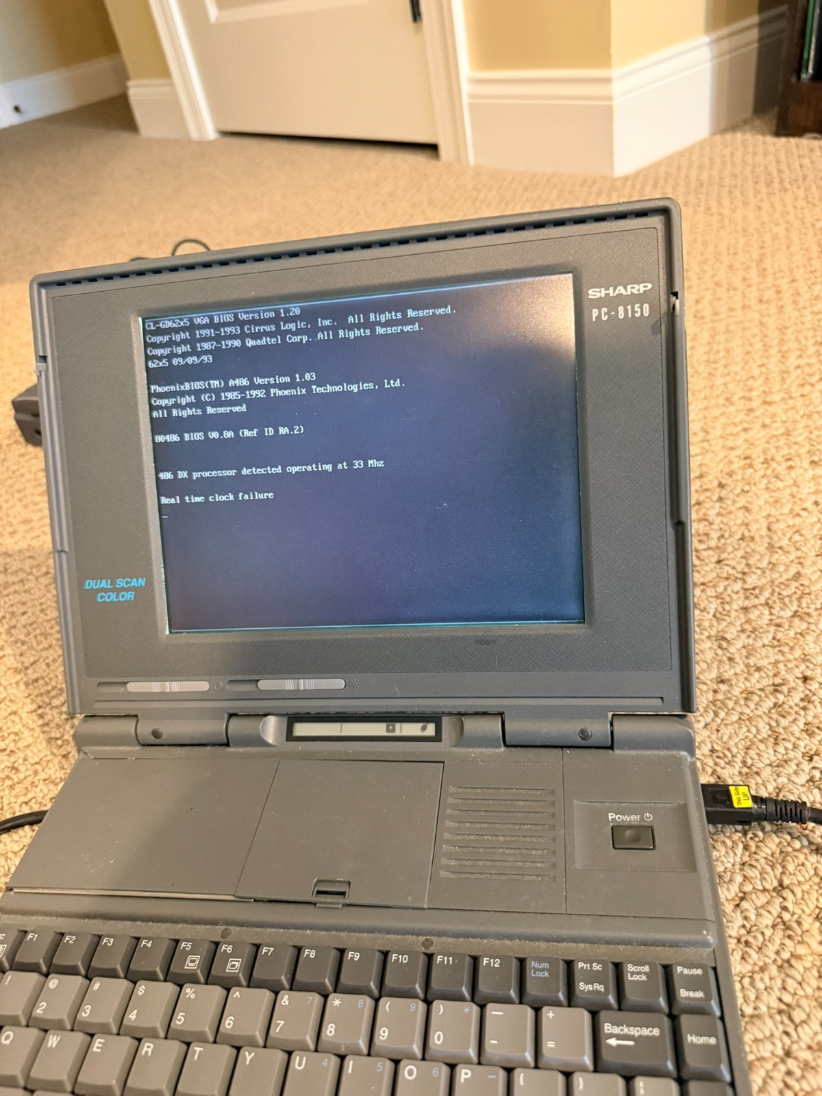 Vintage Sharp Notebook PC 8150 Used , Works Modem , Hard Drive PC Card Slot