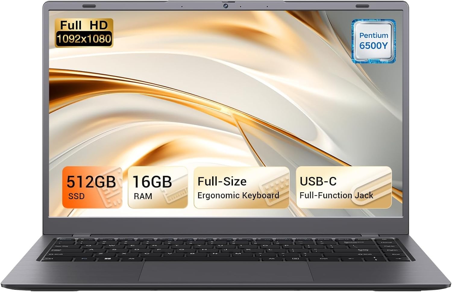 Feather-Light 2.86 lbs 14-Inch Laptop with 16GB RAM & Bluetooth 5.2 Connectivity