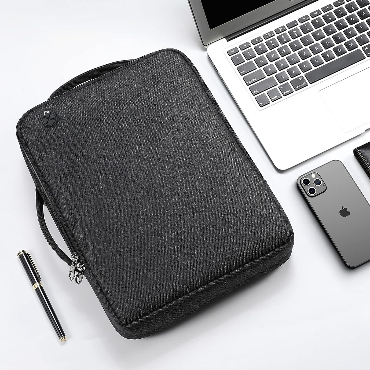 15.6-inch Laptop Shoulder Bag, Protective Computer Carrying Case for 16.2″ MacBo