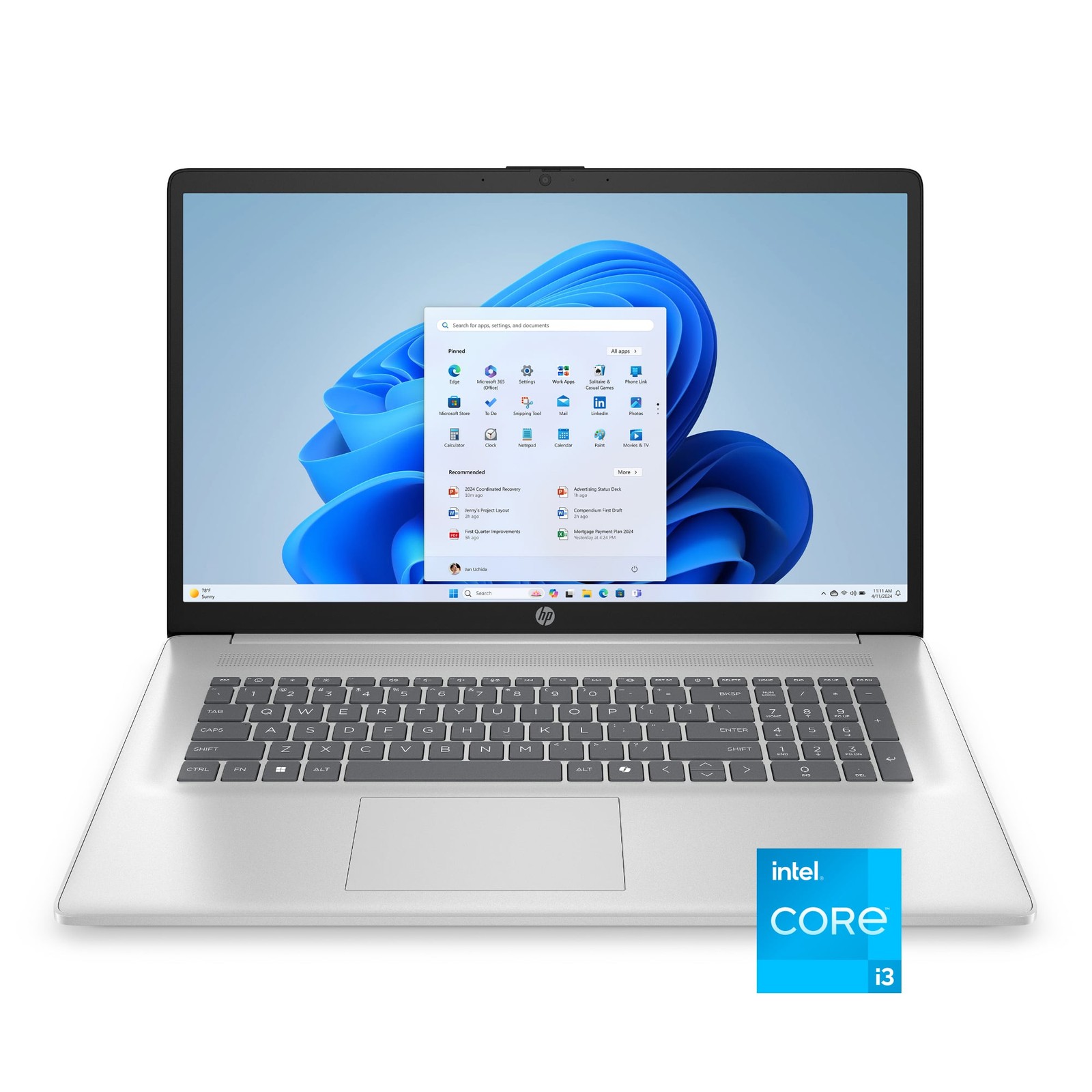 HP – 17.3″ HD+ Laptop – Intel Core i3 – 8GB Memory – 256GB SSD – Natural Silver