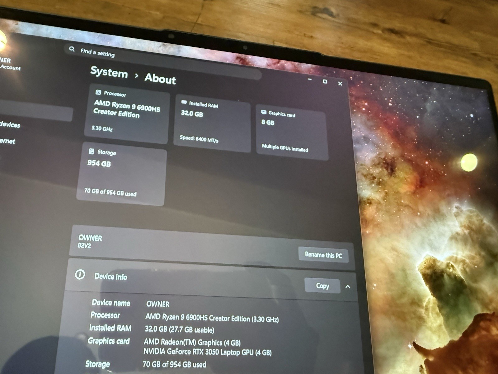 Lenovo Slim 7 ProX14.5″ Ryzen 9 6900HS 3.3GHz 32GB RAM 1TB SSD GeForce RTX 3050