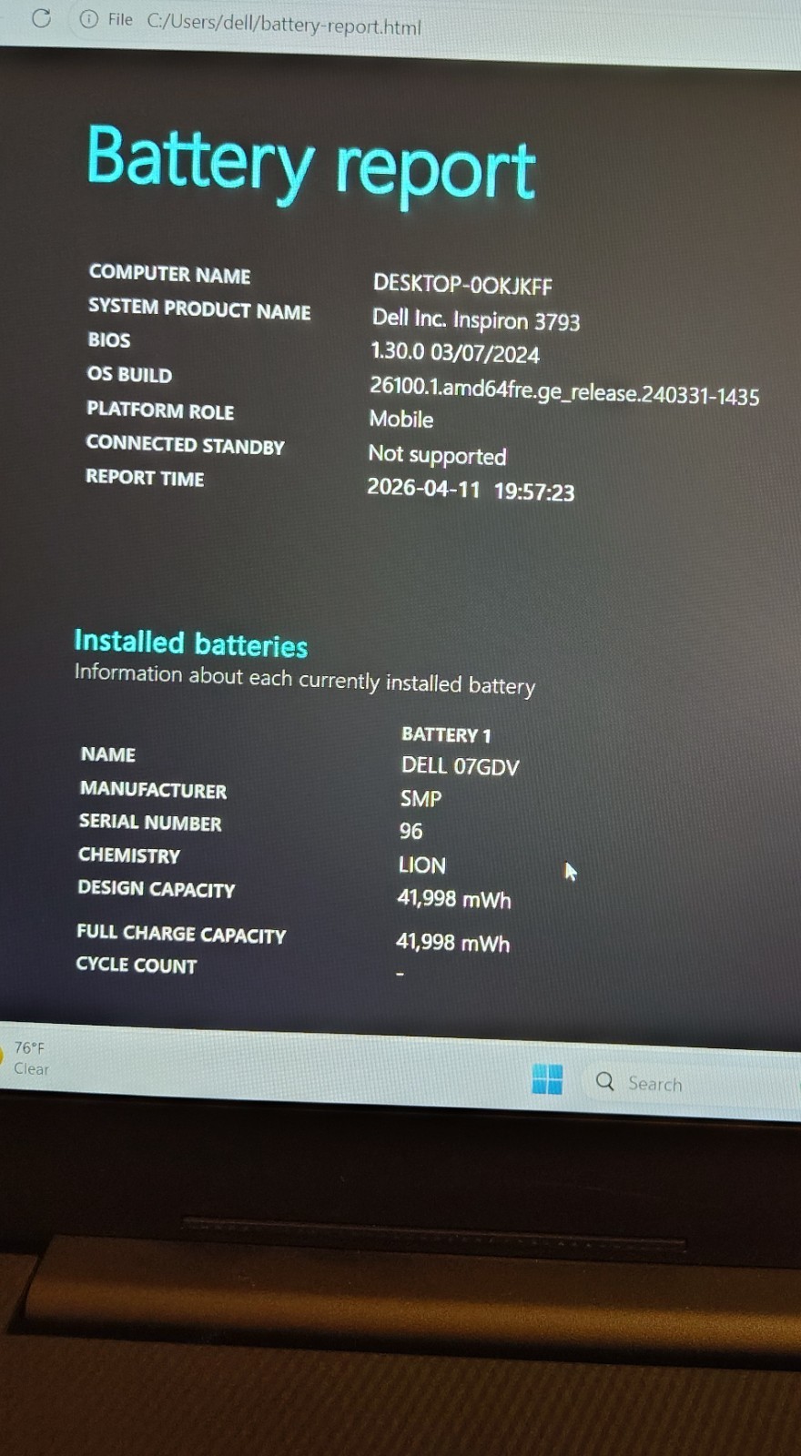 DELL 17.3″ FHD Laptop DVD-RW 256GB SSD 8GB Intel i3-1005G1 New Battery Win 11