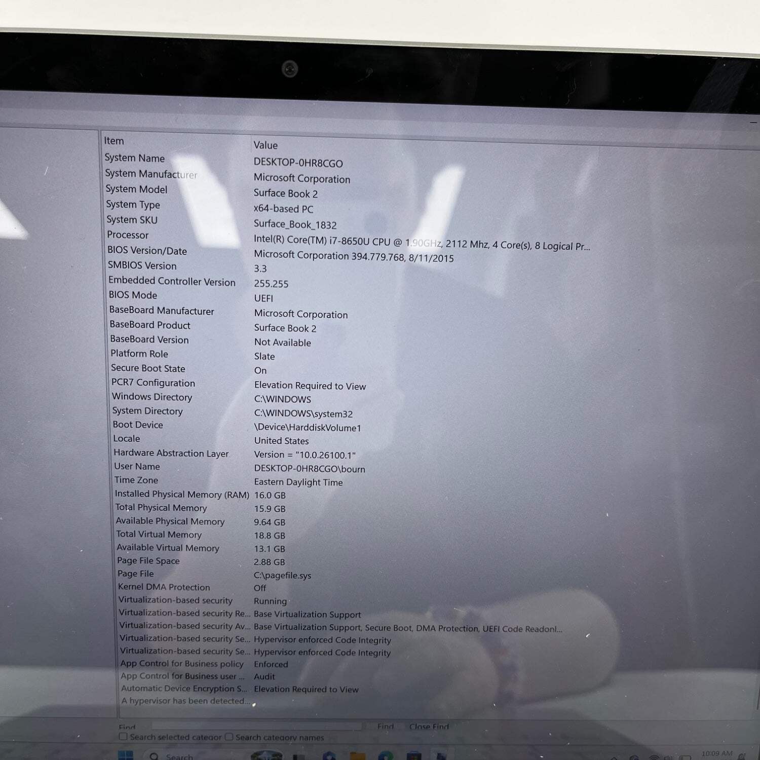 Microsoft Surface Book 2 13.5″ i7-8650U 2.11GHz 16GB RAM 1TB SSD