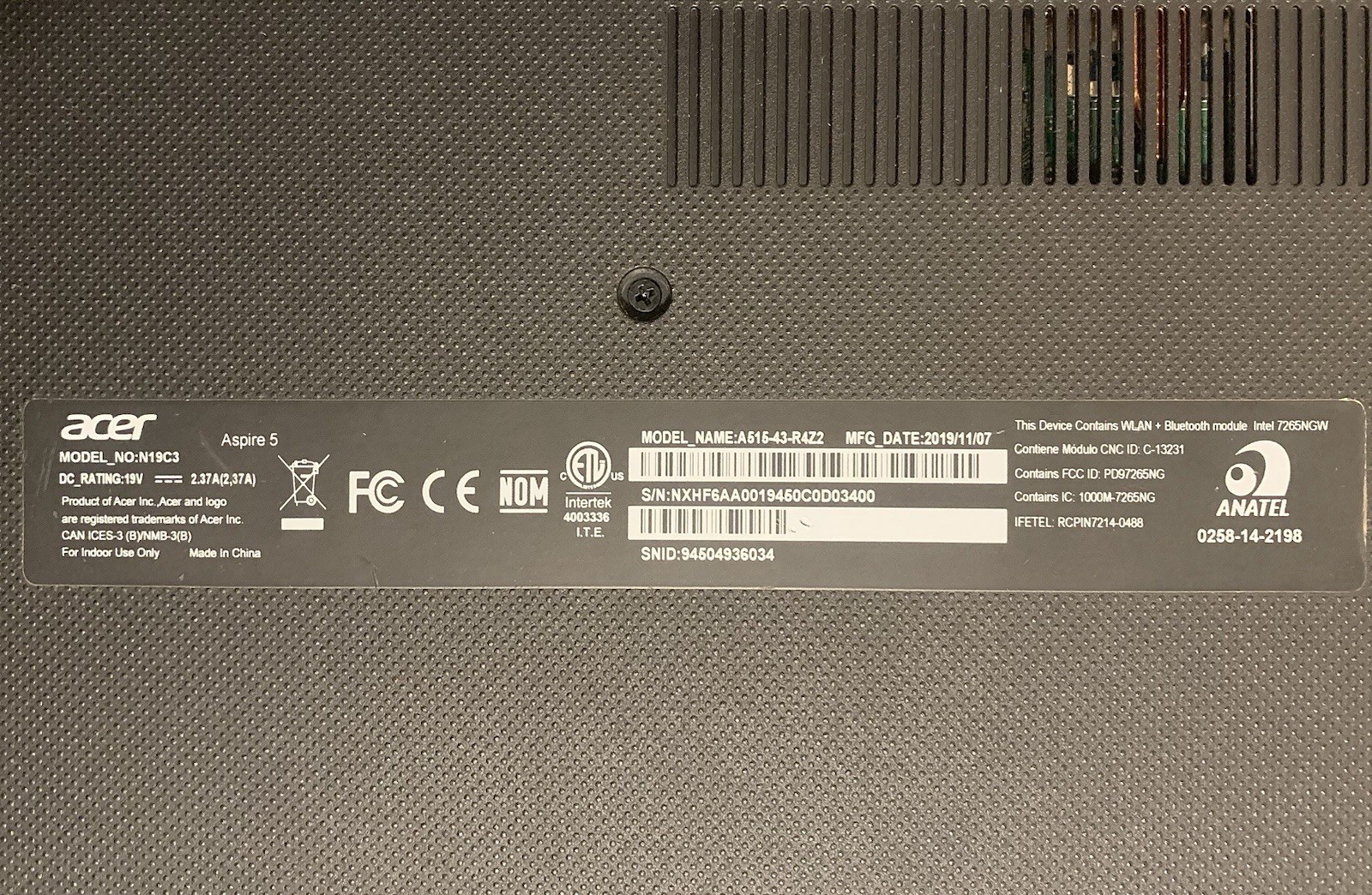 Acer Aspire 5 | Ryzen 5 3500U | 8GB RAM | Radeon Vega 8 | 500GB SSD