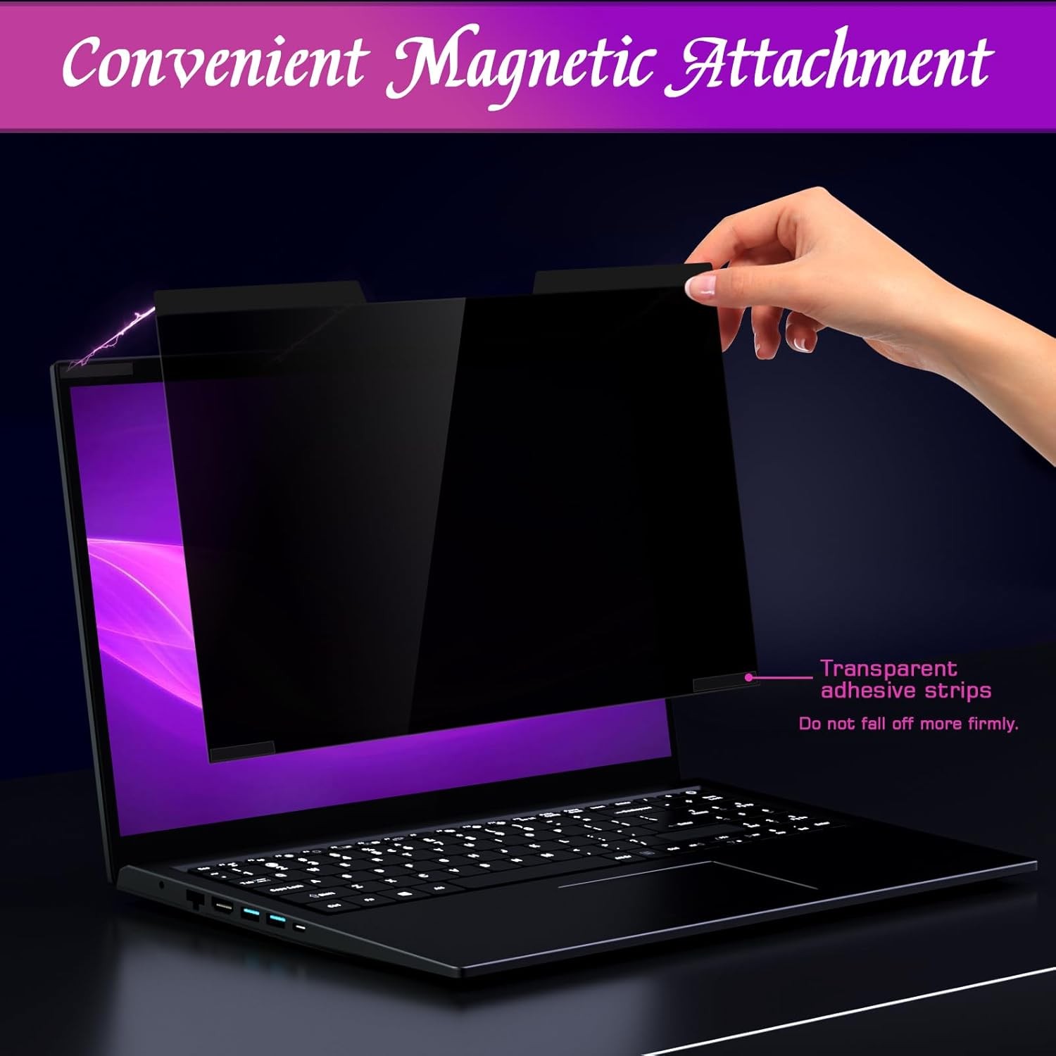 Magnetic Privacy Screen for 14 Inch 16:10 Laptops, Anti-Glare Shield for HP, Len