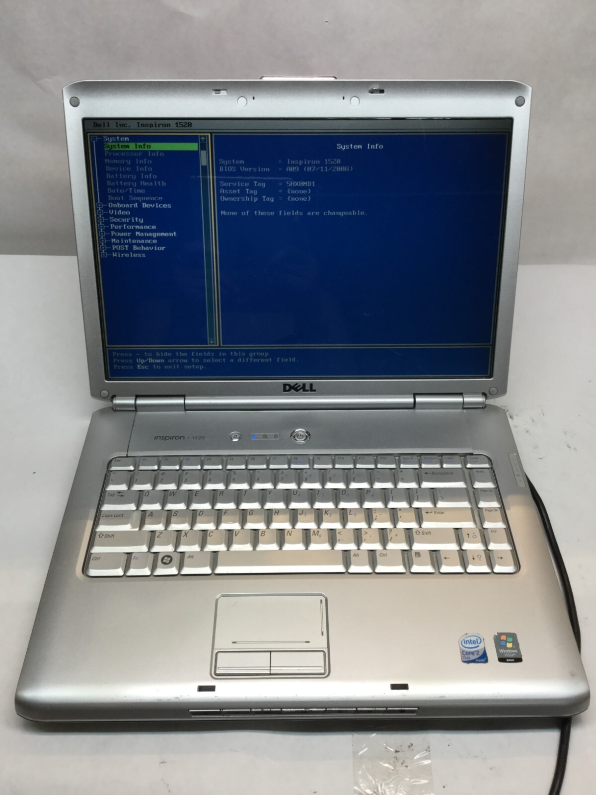 Dell Inspiron 1520 Intel Core 2 Duo T7500 RED-BROKEN LID- ME
